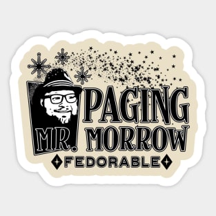 Paging Mr. Morrow Youtuber Vlogger Extraordinaire Vintage Design Sticker